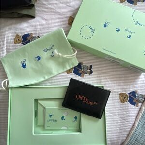 Off-White Black and Orange Card Holder